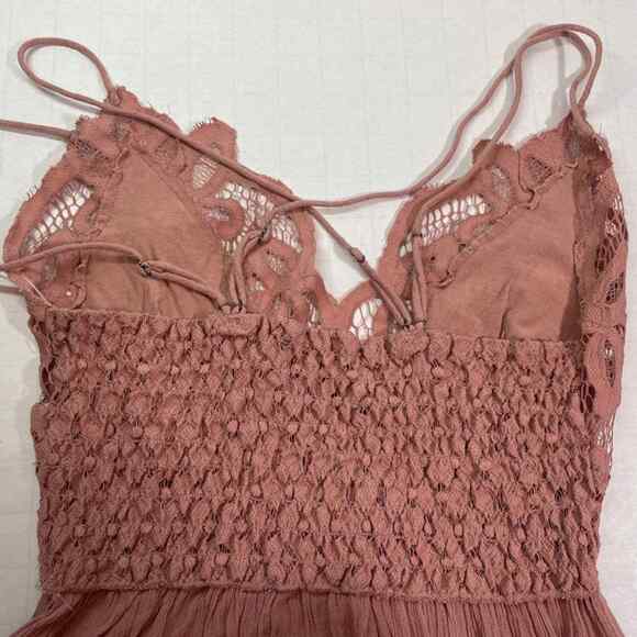 Free People Adella Slip Dress Medium Lace Bralette Rose NEW with tags - Picture 6 of 8
